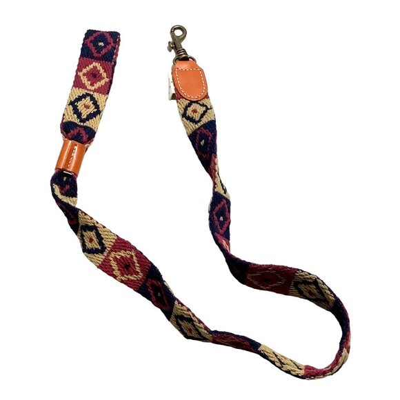Dog Leash Aztec Pattern 3 feet Blue Tan Purple Sturdy Fluffy - Picture 1 of 5